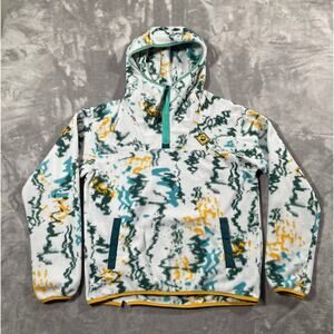 REI Coop Outdoor Afro Hoodie Small Pullover 1/4 Zip Hiking Packable Travel Flaw